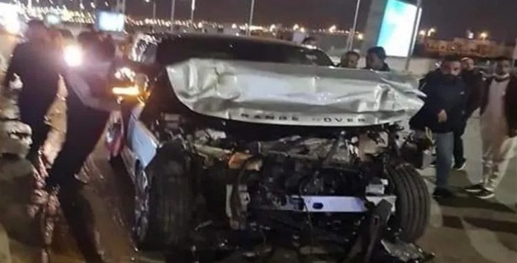 حادث الإعلامى عمرو أديب  على محور دهشور-أكتوبر مساء أمس الثلاثاء